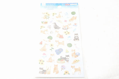 [Brand New] Daiso Shiba Inu Dog Design Seal Kawaii Japanese Planner Stickers JP
