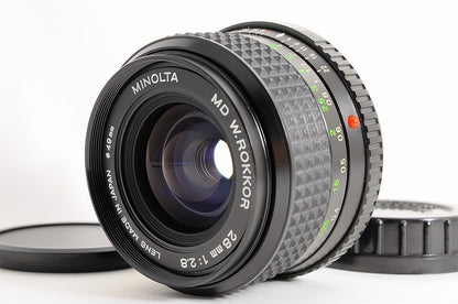 [Mint w/ Caps] Minolta MD W.Rokkor 28mm f2.8 MF Wide Angle Prime Lens Japan