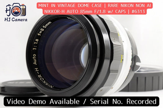 [Mint w/ Case] Nikon Non-AI Nikkor-H Auto 85mm f/1.8 Fast Telephoto MF Japan