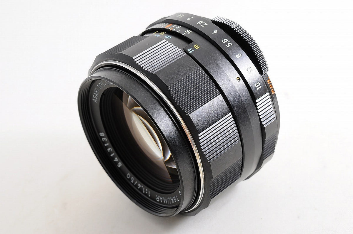 [Near Mint+ w/Hood Case Cap] Pentax Super Multi Coated Takumar 50mm f1.4 M42 JP