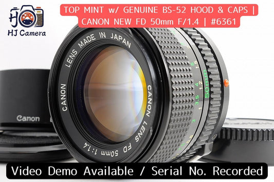 [Top Mint BS-52] Canon New FD nFD 50mm f/1.4 Fast MF Lens Canon FD Mount Japan