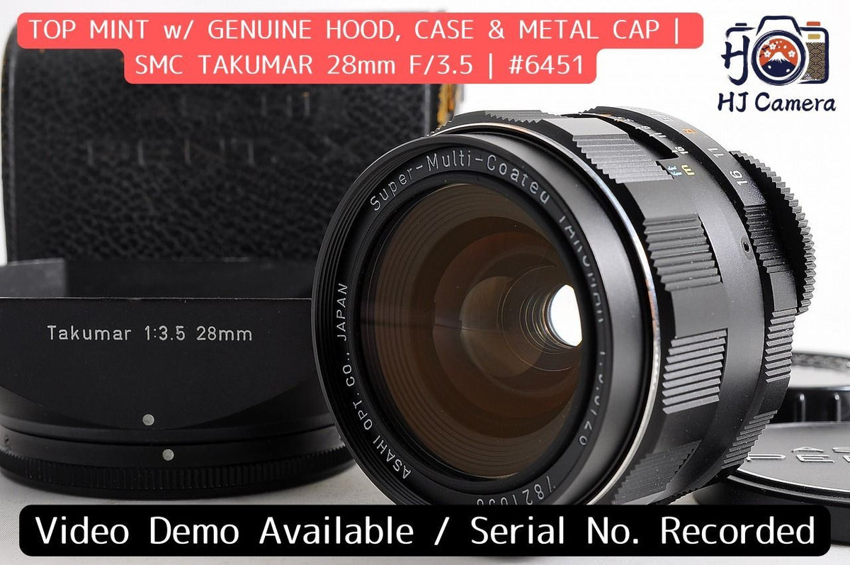 [Top Mint w/Hood Case] Pentax SMC Takumar 28mm f3.5 MF M42 Wide Prime Lens Japan