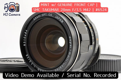 [Mint w/ Caps] Pentax Super Multi Coated Takumar 28mm f3.5 MF Wide Lens M42 Jp