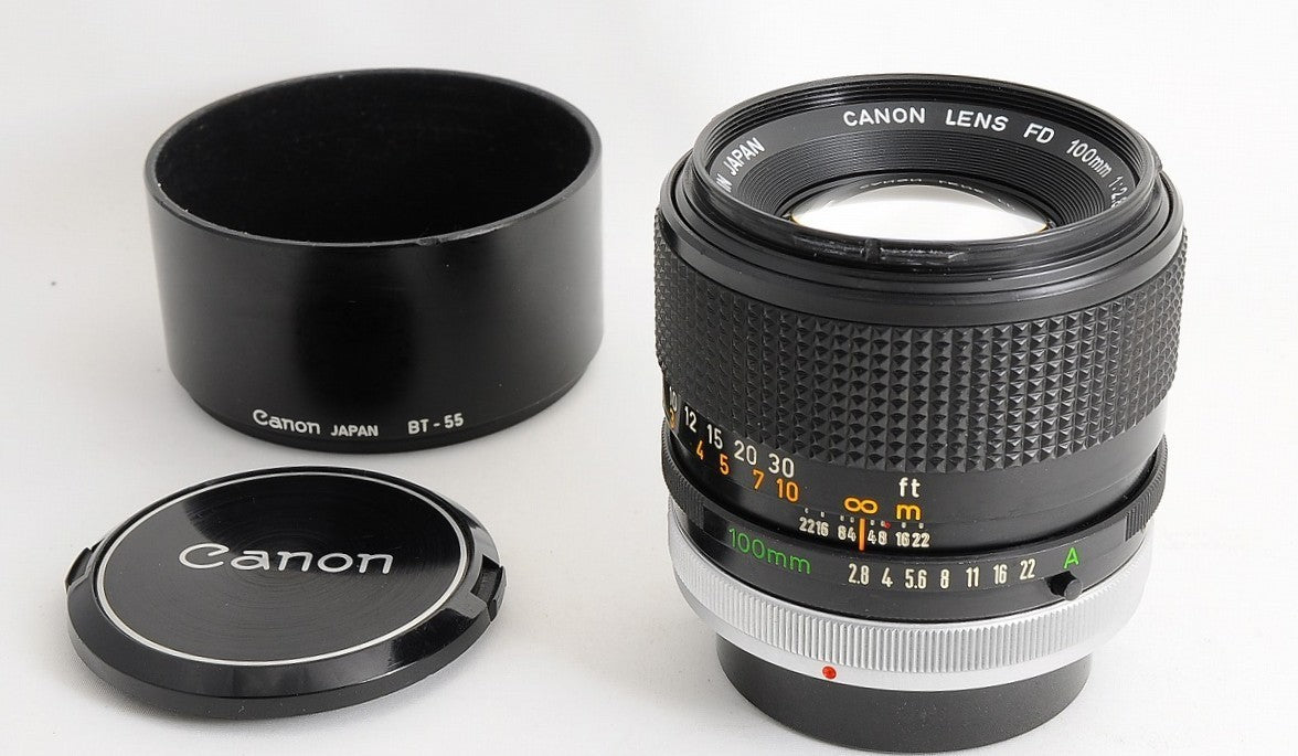 [Mint w/ Hood] Canon FD 100mm f/2.8 S.S.C. SSC Telephoto MF Lens Canon FD Japan