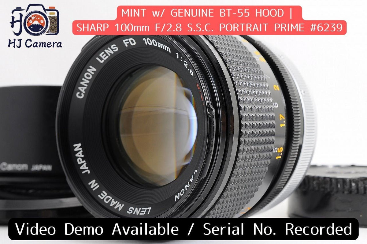 [Mint BT-55 Hood] Canon FD 100mm f/2.8 S.S.C. SSC Telephoto MF Canon FD Japan