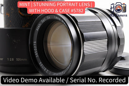 [MINT Hood Case] Pentax Super Takumar 105mm f/2.8 Telephoto MF Lens M42 Japan