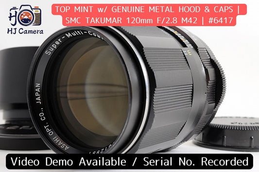 [Top Mint Hood] Pentax SMC Takumar 120mm f/2.8 Fast Telephoto MF M42 Lens Japan