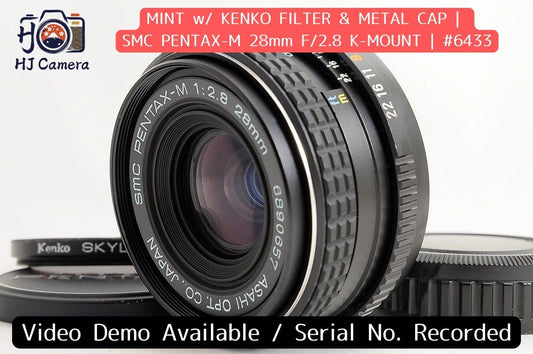 [Mint w/ Filter] Pentax SMC Pentax-M 28mm f/2.8 Wide MF Lens Pentax K Japan