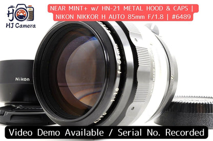 [Near Mint+ w/HN-21 Hood] Nikon Non AI Nikkor H Auto 85mm f1.8 MF Prime Japan