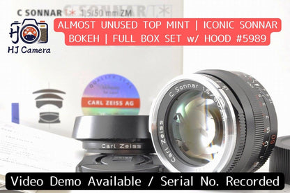 [Almost Unused] Carl Zeiss C Sonnar T* 50mm f/1.5 ZM Fast Lens Leica M Japan