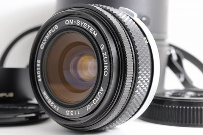 [Near Mint+ Hood Case] Olympus OM G.Zuiko Auto-W 28mm f/3.5 Wide MF Lens Japan
