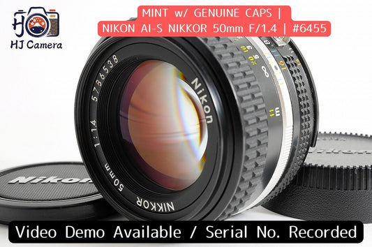 [Mint w/ Caps] Nikon AI-S NIKKOR 50mm f1.4 Fast MF Standard Prime Lens Japan