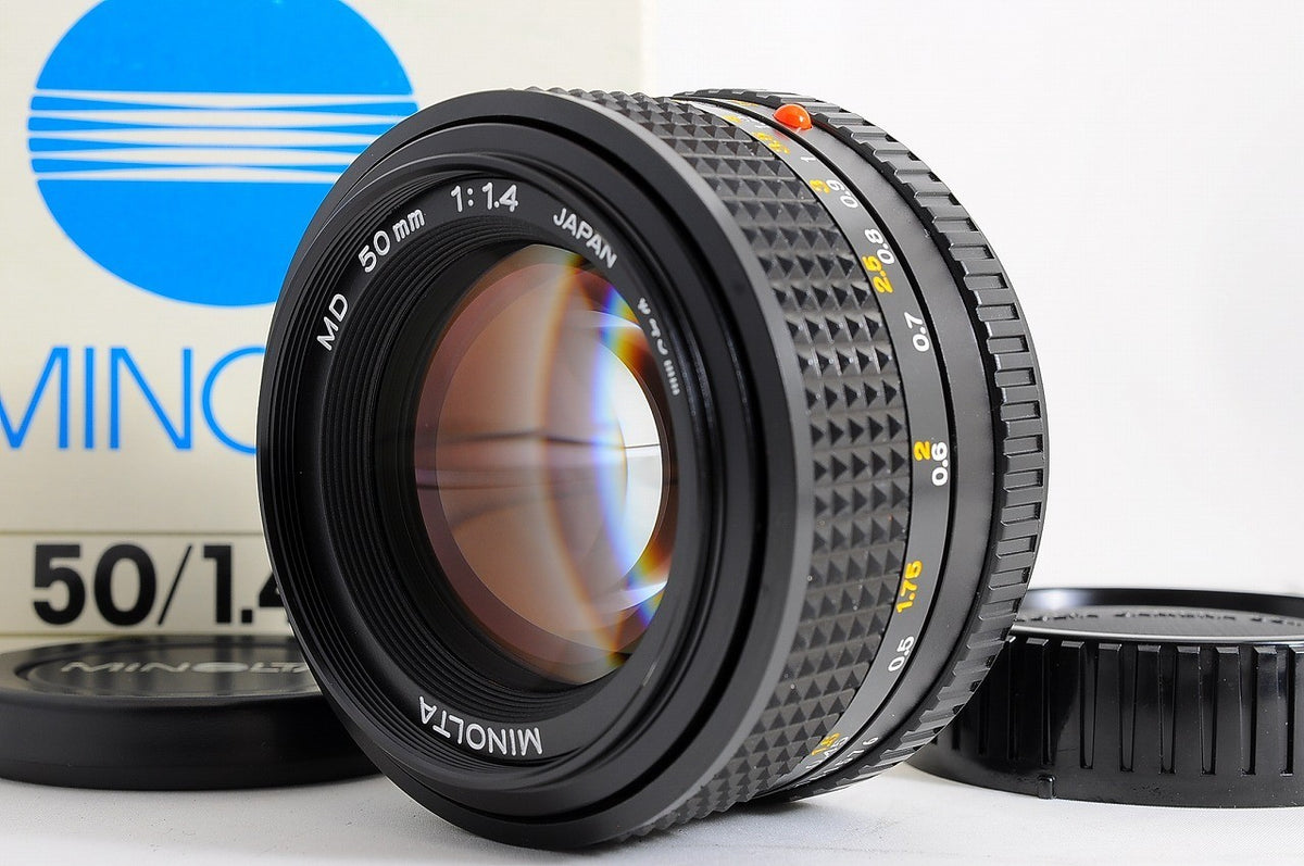 [Top Mint Boxed] Minolta New MD 50mm f/1.4 Fast MF Lens Minolta MD Mount Japan