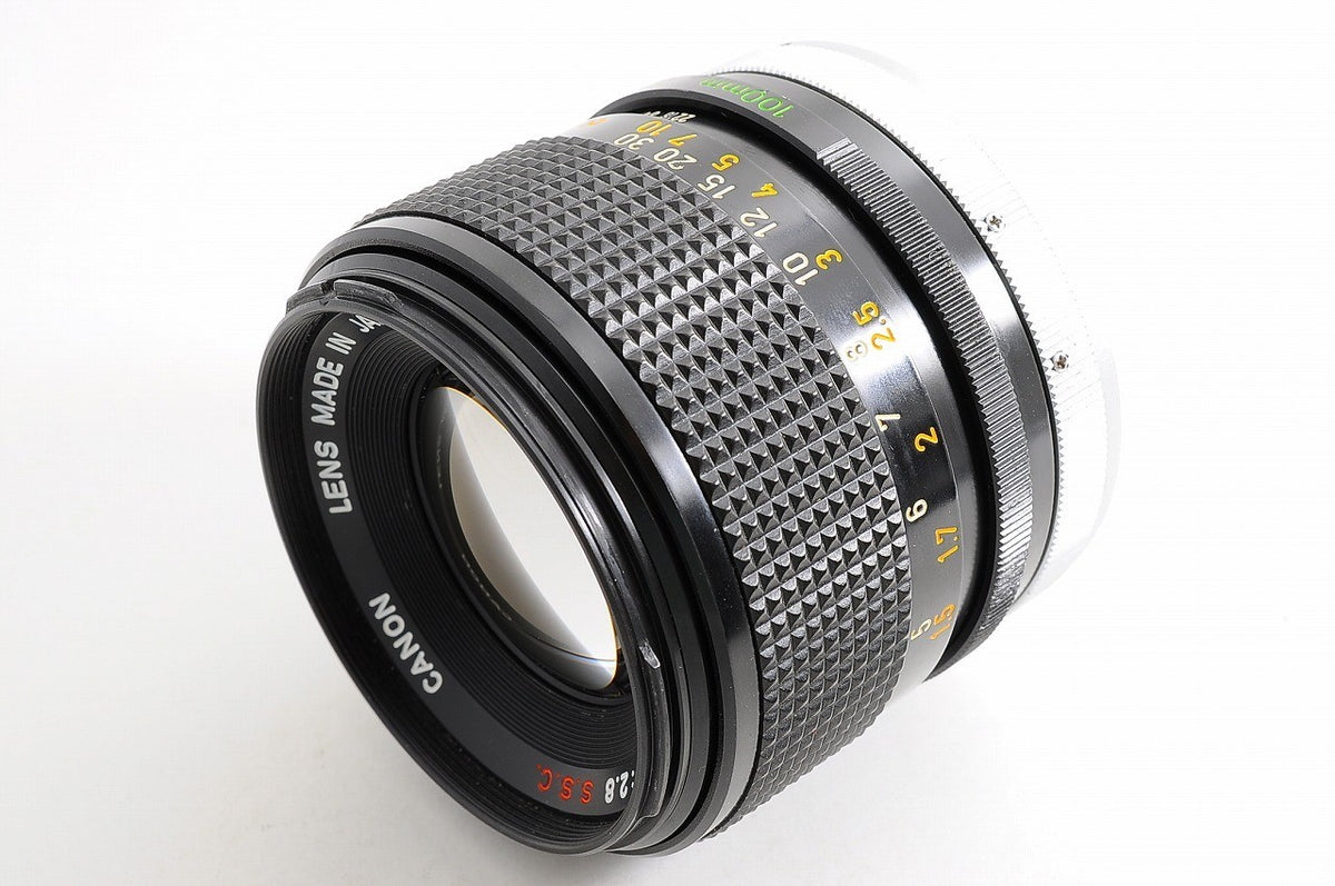 [O Mark Near Mint+ w/Hood Case] Canon FD 100mm f2.8 SSC MF Portrait Lens Japan