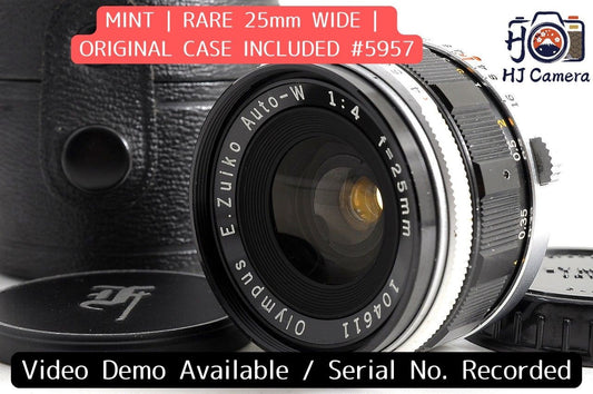 [MINT w/ Case] Olympus Pen F E.Zuiko Auto-W 25mm f/4 Wide MF Lens Pen F Japan