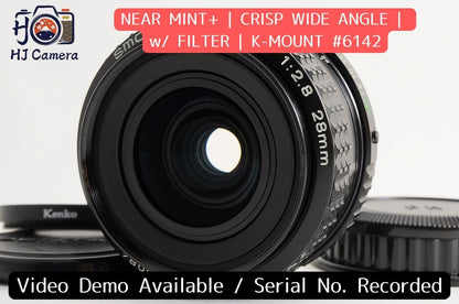 [NEAR MINT+] Pentax SMC Pentax-A 28mm f/2.8 Wide MF Lens Pentax K Mount Japan