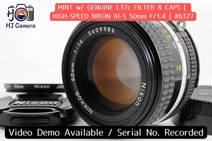 [Mint L37c Filter] Nikon AI-S AIS Nikkor 50mm f/1.4 Fast MF Lens Nikon F Japan