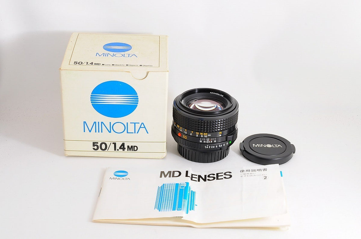 [Top Mint Boxed] Minolta New MD 50mm f/1.4 Fast MF Lens Minolta MD Mount Japan