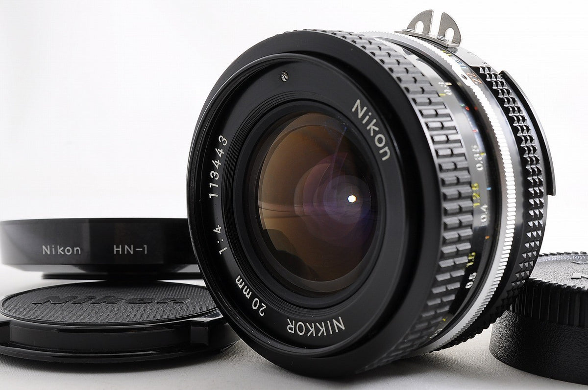 [MINT HN-1 Hood] Nikon AI Nikkor 20mm f/4 Ultra-Wide MF Lens Nikon F Mount Japan