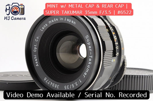 [Mint w/Metal Cap] Pentax Super Takumar 35mm f3.5 MF Wide Angle Lens M42 Japan