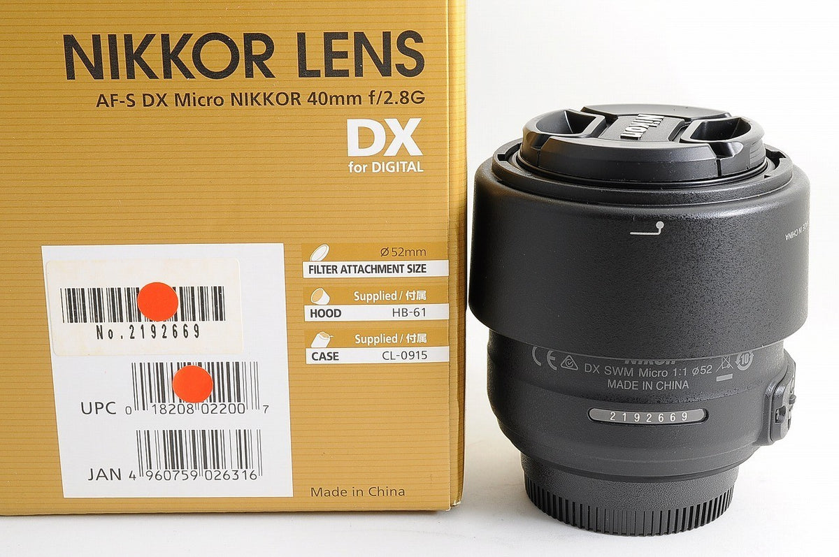 [TOP MINT] Nikon AF-S DX Micro Nikkor 40mm f/2.8G 1:1 Macro Lens Nikon F Japan