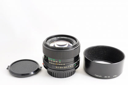 [Mint w/BS52 Hood] Canon New FD NFD 50mm f1.4 Fast MF Standard Prime Lens Japan