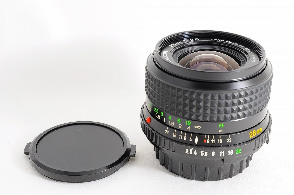 [Mint w/ Caps] Minolta MD W.Rokkor 28mm f2.8 MF Wide Angle Prime Lens Japan