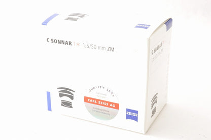 [Almost Unused] Carl Zeiss C Sonnar T* 50mm f/1.5 ZM Fast Lens Leica M Japan