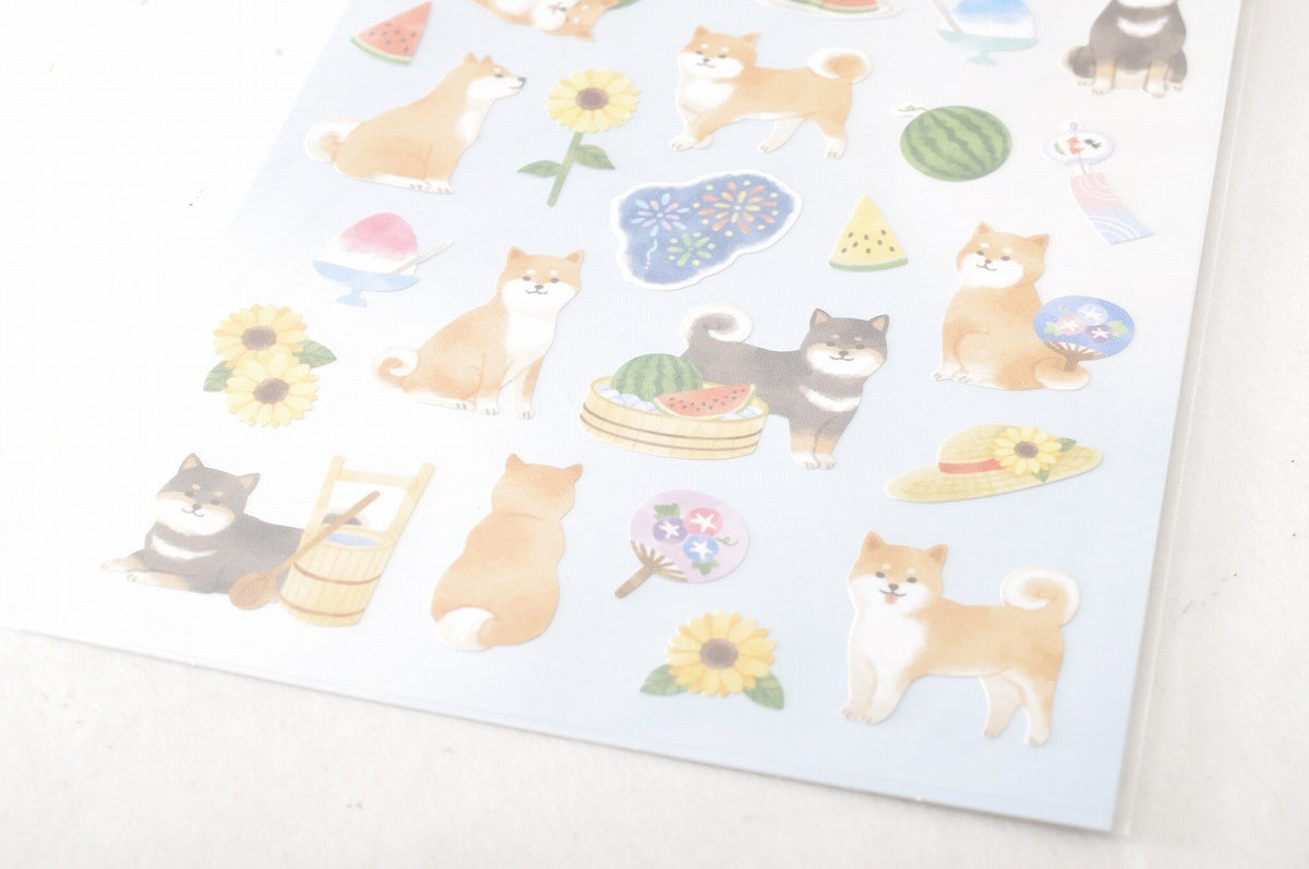 [Brand New] Daiso Shiba Inu Dog Design Seal Kawaii Japanese Planner Stickers JP