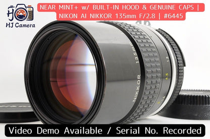 [Near Mint+] Nikon AI Nikkor 135mm f/2.8 Telephoto MF Lens Nikon F Mount Japan