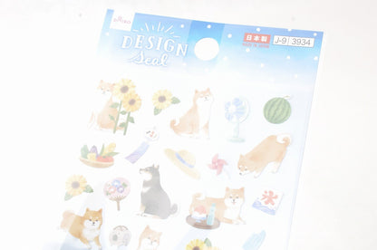 [Brand New] Daiso Shiba Inu Dog Design Seal Kawaii Japanese Planner Stickers JP