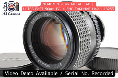 [Near Mint+] Pentax SMC Takumar 50mm f/1.4 Fast MF Lens M42 Screw Mount Japan