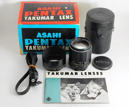 [MINT Boxed Case] Pentax Super Takumar 105mm f/2.8 Telephoto MF Lens M42 Japan