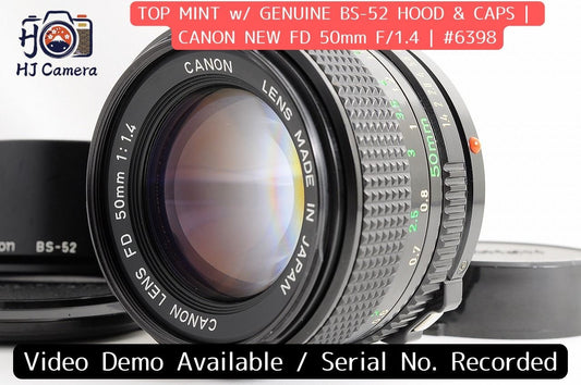 [Top Mint BS-52 Hood] Canon New FD nFD 50mm f/1.4 Fast MF Lens Canon FD Japan