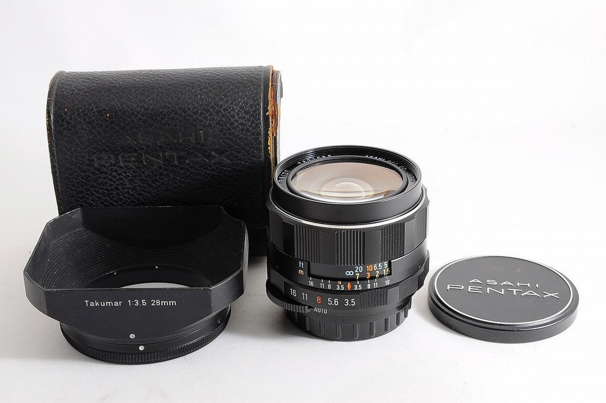 [Top Mint w/Hood Case] Pentax SMC Takumar 28mm f3.5 MF M42 Wide Prime Lens Japan