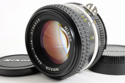 [Mint w/ Caps] Nikon AI-S NIKKOR 50mm f1.4 Fast MF Standard Prime Lens Japan