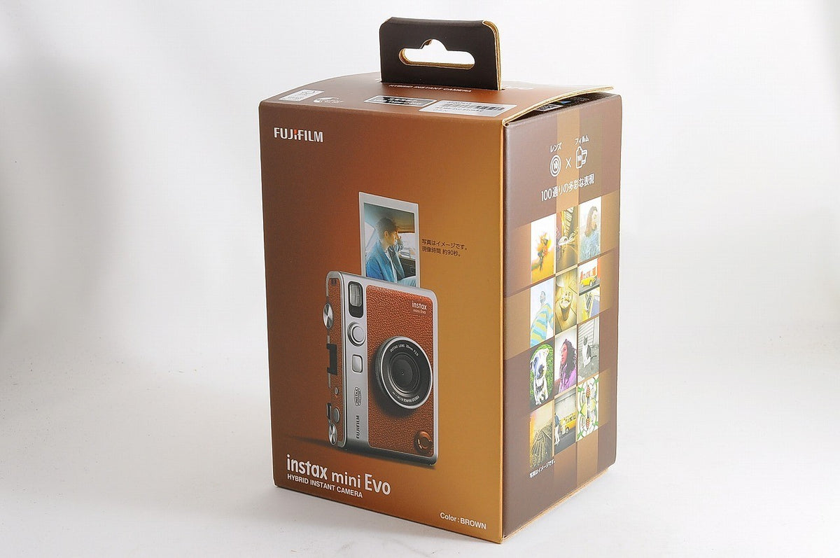 [Brand New] Fujifilm Instax Mini Evo Hybrid Camera w/ Genuine Case Brown Japan