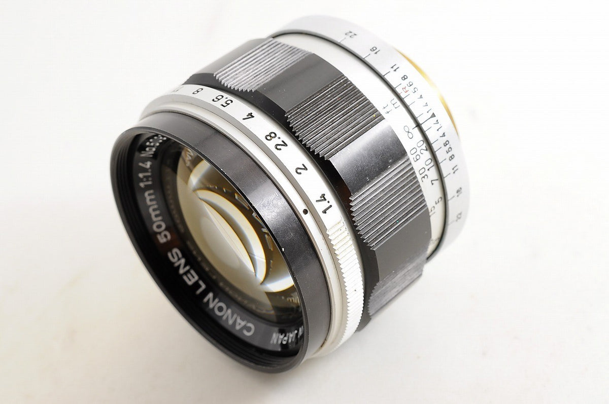 [Mint w/Hood Adapter Caps] Canon 50mm f1.4 L39 LTM Rangefinder MF Lens Japan