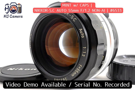 [Mint w/ Caps] Nikon NIKKOR-S.C Auto 55mm f1.2 Fast MF Standard Prime Lens Japan