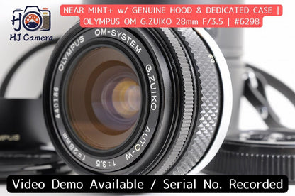 [Near Mint+ Hood Case] Olympus OM G.Zuiko Auto-W 28mm f/3.5 Wide MF Lens Japan