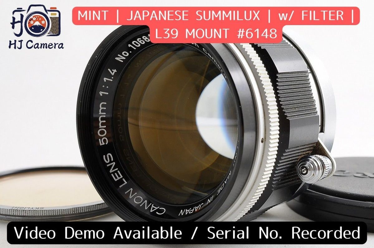 [MINT w/ Filter] Canon 50mm f/1.4 Fast MF Lens Leica L39 LTM Screw Mount Japan