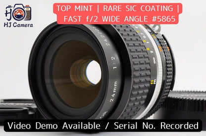 [Mint SIC Coating] Nikon AI-S AIS Nikkor 24mm f/2 Fast Wide MF Nikon F Japan