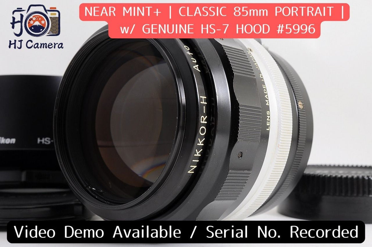 [Near Mint+ HS-7 Hood] Nikon Non-AI Nikkor-H Auto 85mm f/1.8 Fast MF Japan