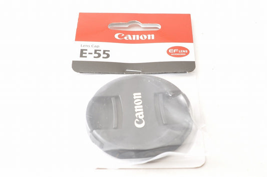 [Brand New] Genuine Canon E-55 Lens Front Cap 55mm Center Pinch Snap From Japan