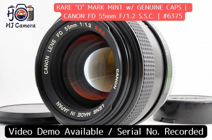 [Rare O Mark Mint] Canon FD 55mm f/1.2 S.S.C. SSC Fast MF Lens Canon FD Japan