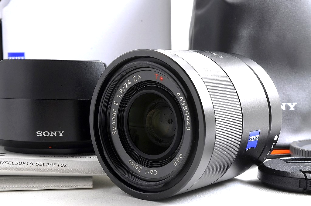 [Almost Unused] Sony Carl Zeiss Sonnar T* E 24mm f/1.8 ZA SEL24F18Z Lens Japan