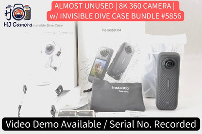 [Almost Unused] Insta360 X4 8K 360 Action Camera Invisible Dive Case Kit Japan