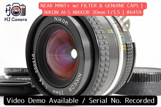[Near Mint+ w/Filter] Nikon AI-S Nikkor 20mm f3.5 MF Ultra Wide Prime Lens Japan