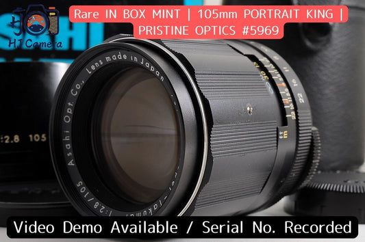 [MINT Boxed Case] Pentax Super Takumar 105mm f/2.8 Telephoto MF Lens M42 Japan