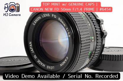 [Top Mint w/ Caps] Canon New FD nFD 50mm f1.4 Fast MF Standard Prime Lens Japan